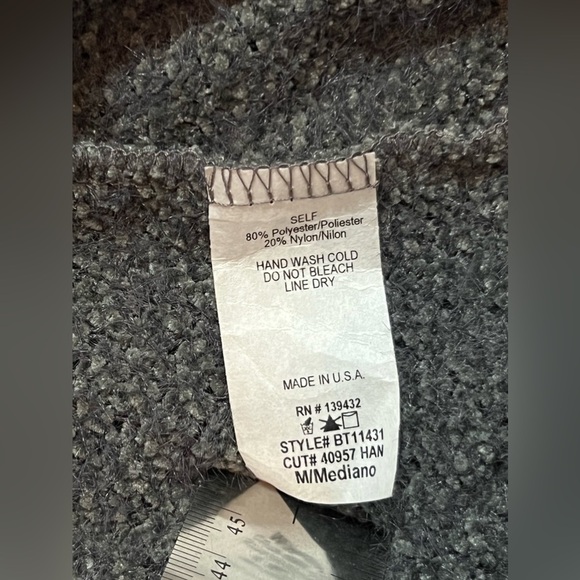 Papermoon Light Sweater Dark Grey Long Sleeve. No Tag SZ Med - Picture 11 of 11